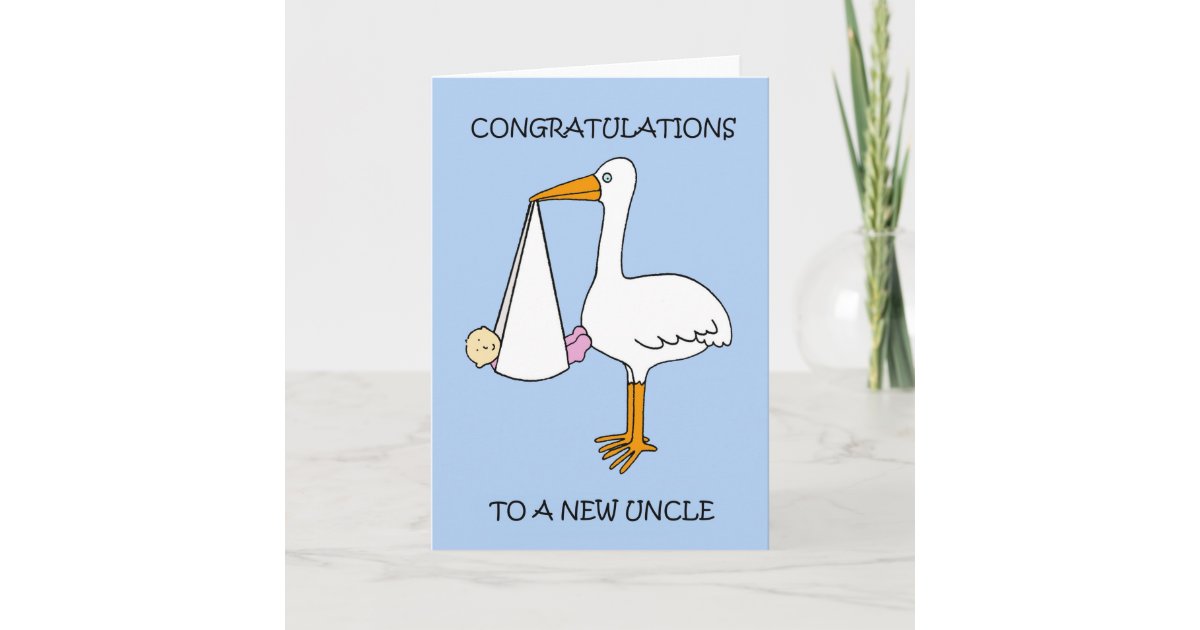 New Uncle Congratulations (Baby Girl). Card | Zazzle.com