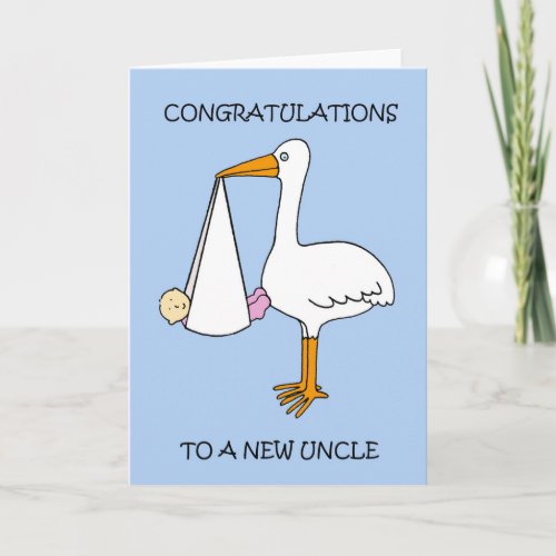 New Uncle Congratulations to a Baby Girl Card