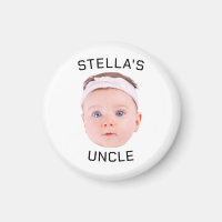 New Uncle Gift, Custom Baby Face Photo Gift