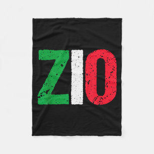 New Uncle Gift Italian Zio Proud Italian American Fleece Blanket
