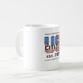 New US Citizen 2022 Proud American Citizenship USA Coffee Mug (Front Left)