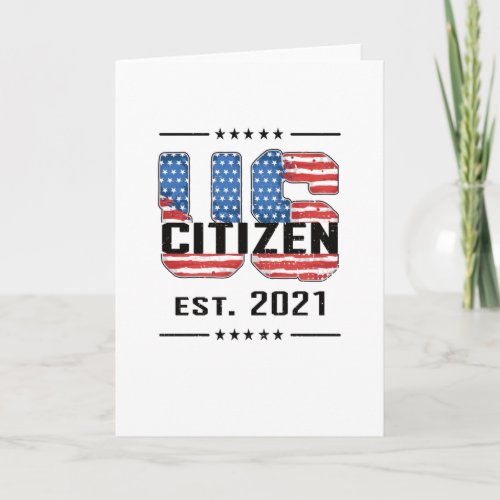 New US Citizen Gift Proud American Citizenship USA Card