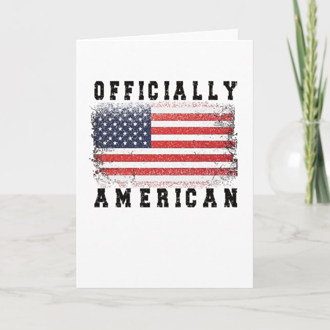 New US Citizen Gift Proud American Citizenship USA Card (Front)