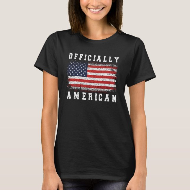 New US Citizen Gift Proud American Citizenship USA T-Shirt (Front)
