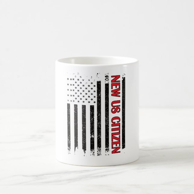 New US Citizen USA Proud New American Citizenship Coffee Mug (Center)