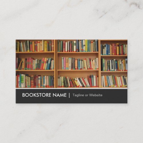 New Used Bookstore Library _ Book Shelves Picture Business Card