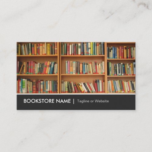New Used Bookstore Library - Book Shelves Picture Business Cards