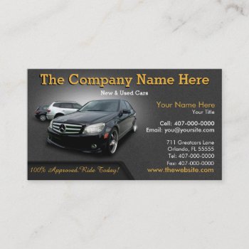 New & Used Car Sales - Auto Sales Double Sided Business Card by WhizCreations at Zazzle