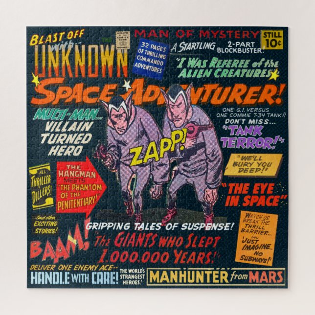 NEW! VINTAGE COMIC BOOK THEME JIGSAW PUZZLE (Vertical)