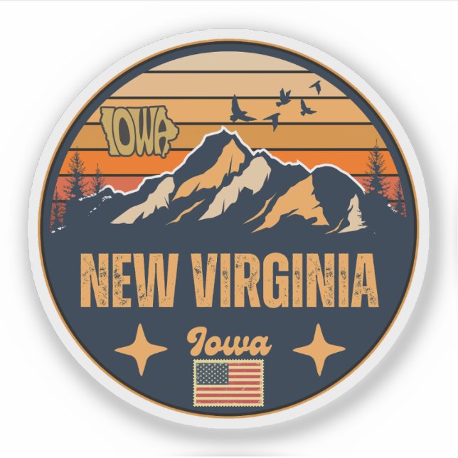 New Virginia, Iowa Sticker (Front)