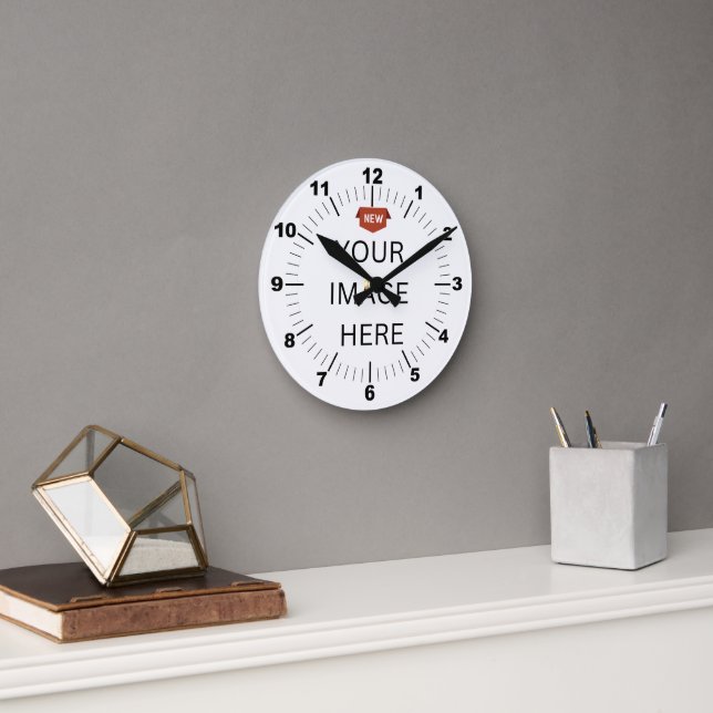 NEW! Wall Clock, 8" Round Acrylic Round Clock (Office)