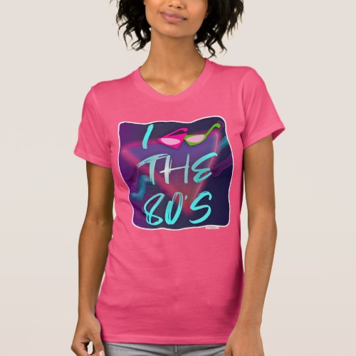 New Wave Glasses Style 80s Love Slogan T_Shirt