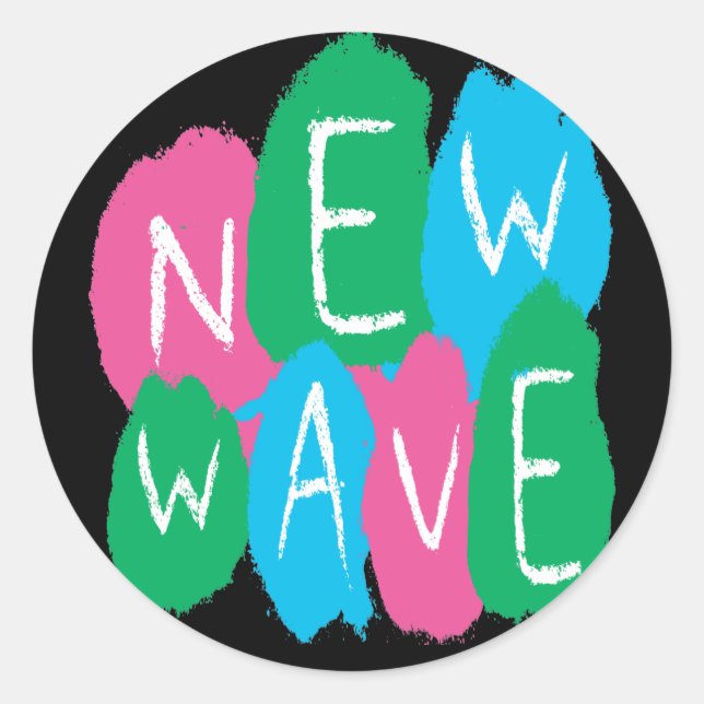 New Wave Graffiti Paint Classic Round Sticker (Front)