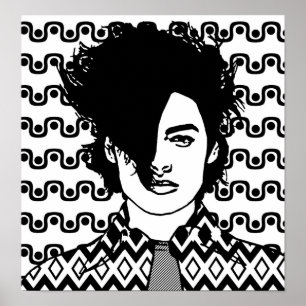 New Wave Guy 80s Music pop Fashion Art Poster
