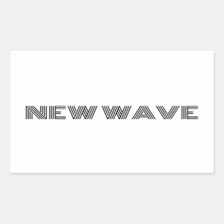 New Wave Rectangular Sticker