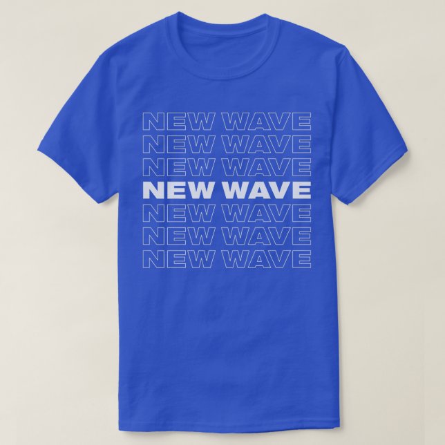 NEW WAVE Retro Repeating Design  T-Shirt (Design Front)