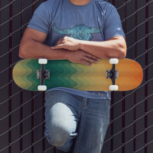 New wavy background pattern skateboard
