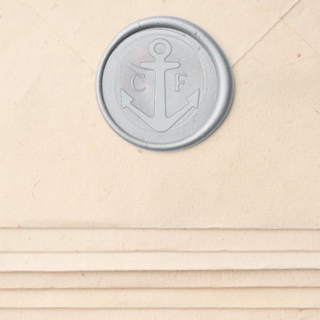 New wax seal stickers for nautical wedding party (Front)
