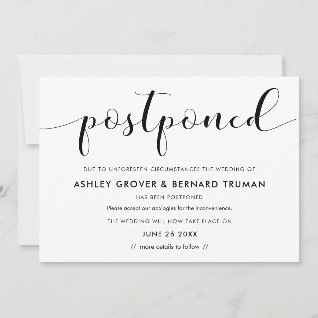 New wedding Date announcement card (Front)