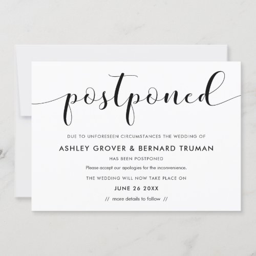 New wedding Date announcement card