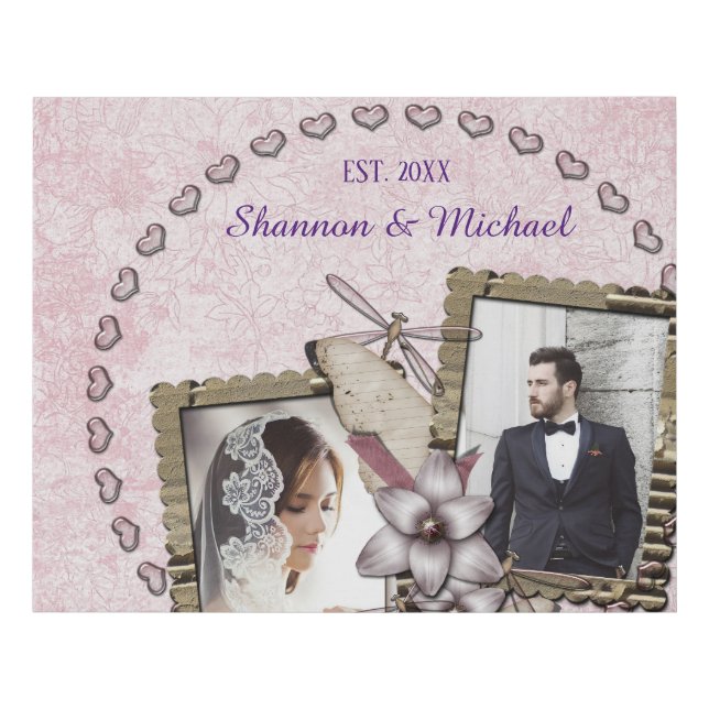 NEW! Wedding Faux Wrapped Canvas Print -20x16 (Front)