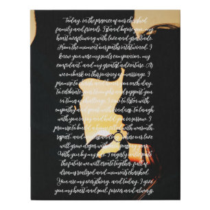 NEW! Wedding Vows Faux Wrapped Canvas Print -11x14