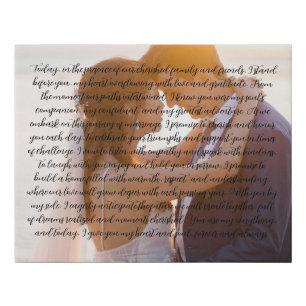 NEW! Wedding Vows Faux Wrapped Canvas Print -14x11