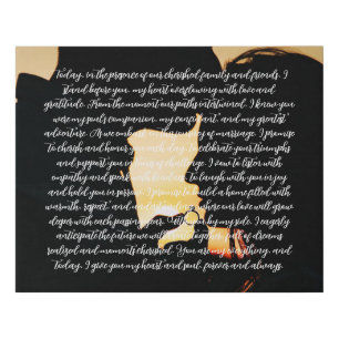 NEW! Wedding Vows Faux Wrapped Canvas Print -20x16