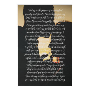 NEW! Wedding Vows Faux Wrapped Canvas Print -24x36
