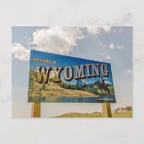 New Welcome to Wyoming Sign - State Borders Postcard