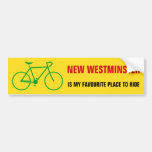 [ Thumbnail: "New Westminster Is My Favourite Place to Ride" Bumper Sticker ]