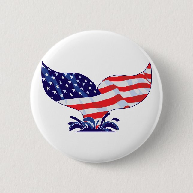 New-Whale-Tail-[Converted] Pinback Button (Front)