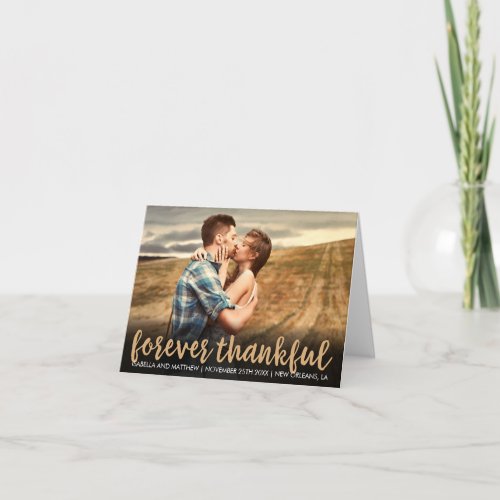 New Wheat Typeface  Personalizable Photograph Thank You Card
