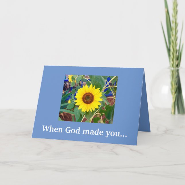 New  When God Made You.. Happy Birthday Card (Front)