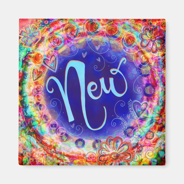 New Whimsical BoHo Inspirational Trendy Fun Magnet (Front)
