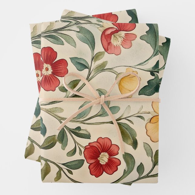 New William Morris  Wrapping Paper Sheets (In situ)