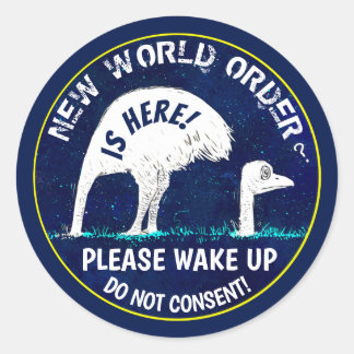 New World Order Classic Round Sticker