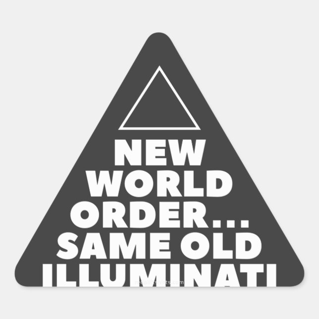 "New World Order. Same Old Illuminati." Sticker (Front)