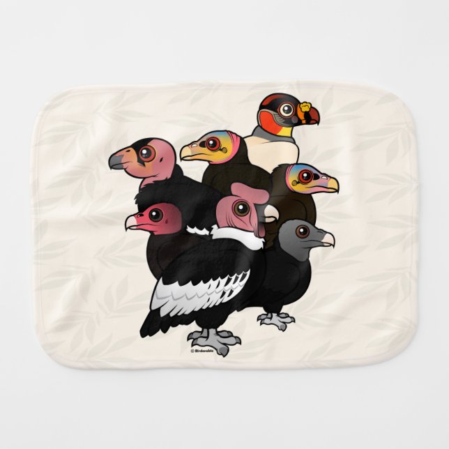 New World Vultures Burp Cloth (Front Horizontal)