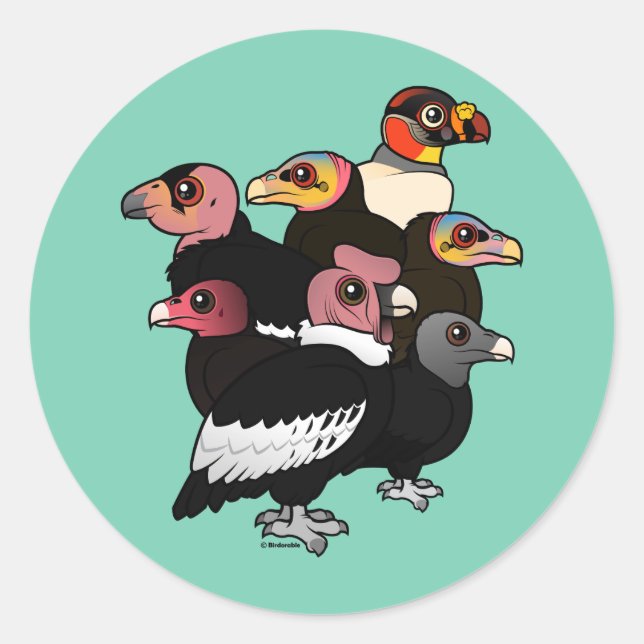 New World Vultures Classic Round Sticker (Front)