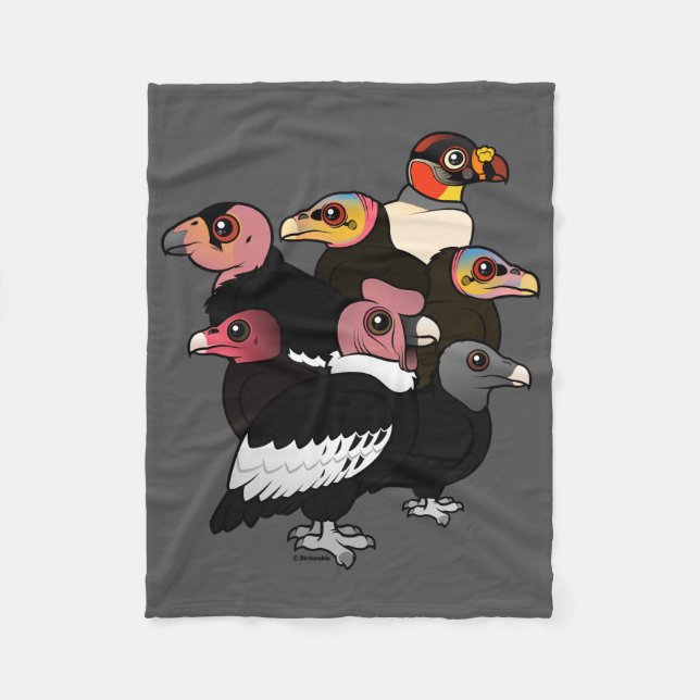 New World Vultures Fleece Blanket (Front)