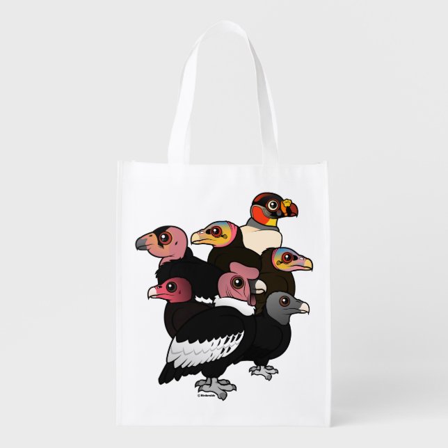 New World Vultures Reusable Grocery Bag (Front)