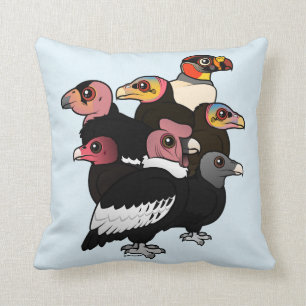 New World Vultures Throw Pillow