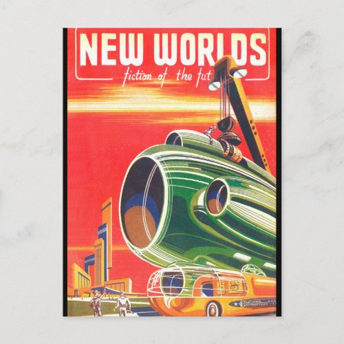 New Worlds 1950_Pulp Art Postcard