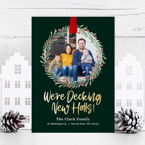 New Wreath FOIL Holiday Moving Announcement