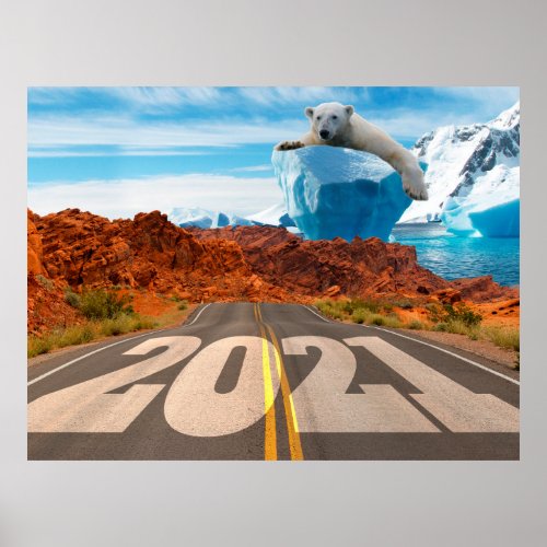 New Year 2021 Global Warming  Climate Change Poster