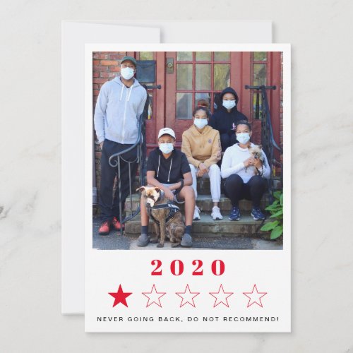 New Year 2021 Photos Red Holiday Card