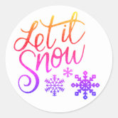 Let it snow, Christmas sticker, Zazzle