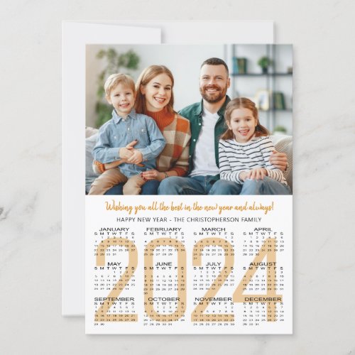 New Year 2024 Calendar Photo Custom Color
