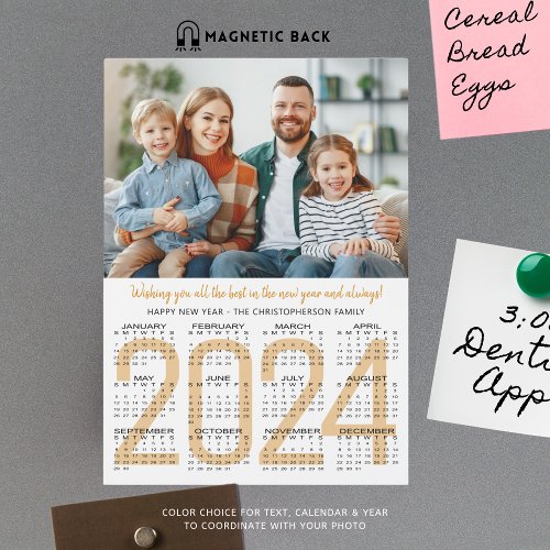 New Year 2024 Calendar Photo Custom Color
